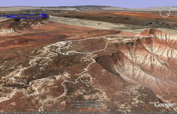 Gooseberry Mesa with Little Creek Mesa in Blue